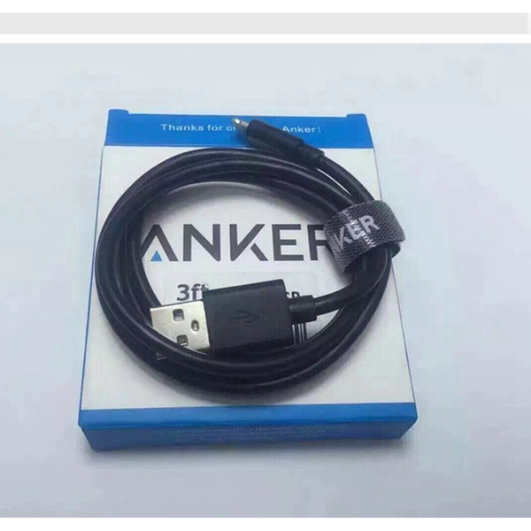 Anker V8 3ft Micro USB Cable For Samsung For Android Cable Micro Sync Data Charging TYPE C Charger Cable Adapter with box DHL Free CAB170