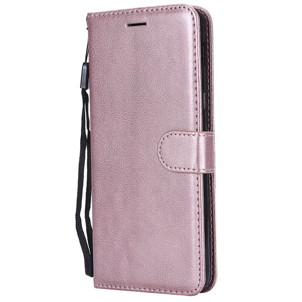 Wallet Case For Samsung Galaxy J8 2018 Flip back Cover Pure Color PU Leather Mobile Phone Bags Coque Fundas For Galaxy J8 2018