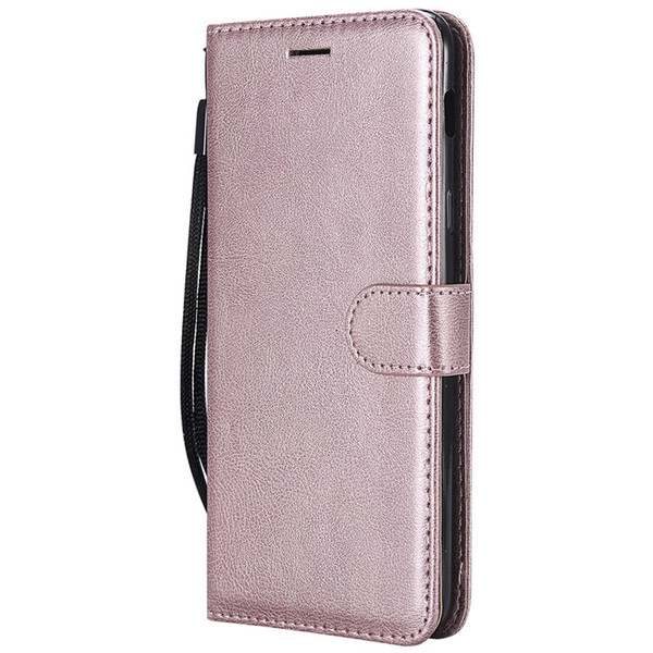 Wallet Case For Samsung Galaxy A6 2018 Flip back Cover Pure Color PU Leather Mobile Phone Bags Coque Fundas For Galaxy A6 2018