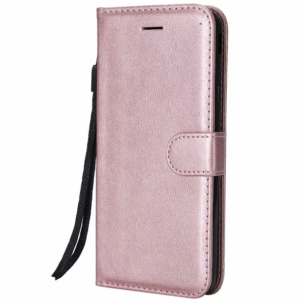 Wallet Case For Samsung Galaxy J7 2018 US Version Flip back Cover Pure Color PU Leather Mobile Phone Bags Coque Fundas