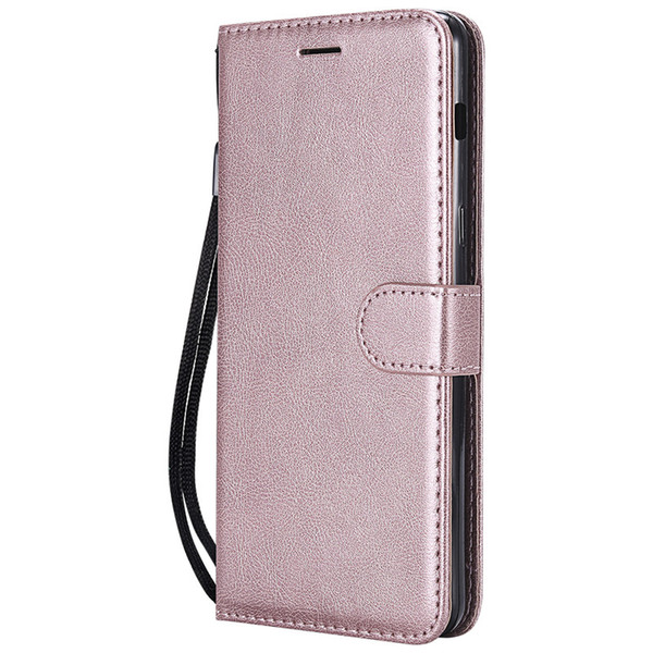 Wallet Case For Samsung Galaxy A8 Plus 2018 Flip Cover Pure Color PU Leather Mobile Phone Bags Coque Fundas For Galaxy A8 Plus