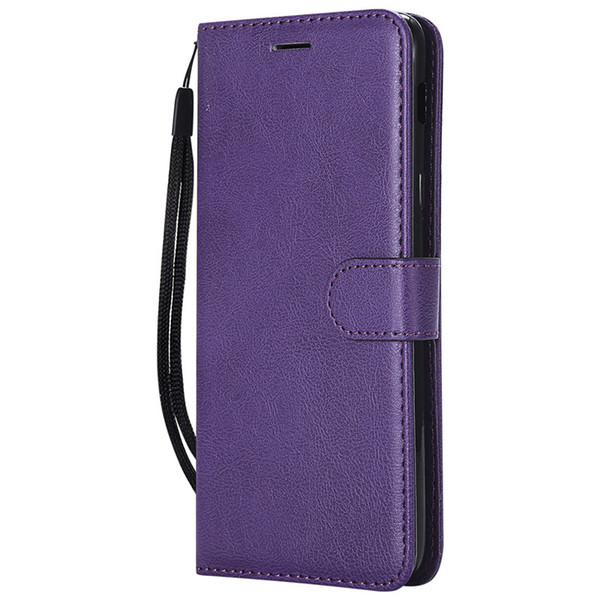 Wallet Case For Samsung Galaxy A6 Plus 2018 Flip Cover Pure Color PU Leather Mobile Phone Bags Coque Fundas For Galaxy A6 Plus