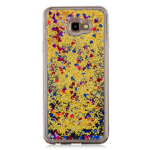 For Samsung Galaxy J4 Plus Case Cover Quicksand Flash Glitter Powder Mirror Hard Mobile Phone Cases