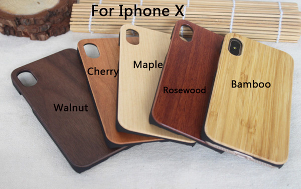 Customized Wooden Phone Case For Iphone X Cover Engraving Bamboo Wood Phone Cases For Iphone 6 6s plus 7 8 Samsung S8 S7edge