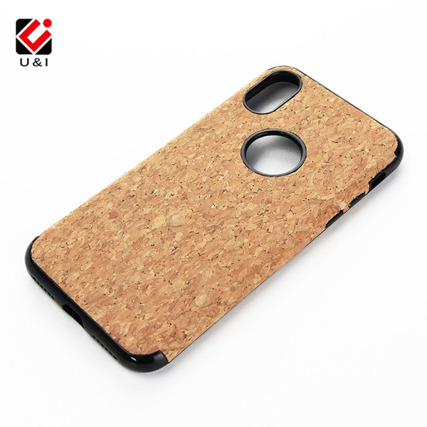 Flexible Enviromental Cork Wood Cell Phone Cases For iPhone X 8plus 7plus 8 7 6 For Samsung For Huawei