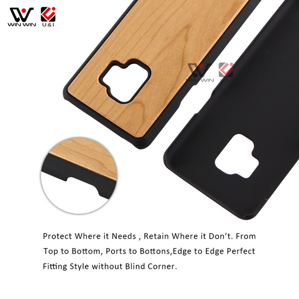 Wood Cell Phone Case U&I Real Natural wood with Figure Pattern Shockproof Protective Cover Case For Samsung S9