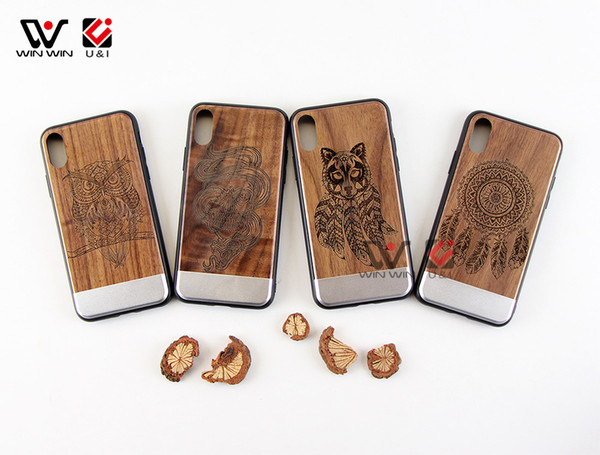 2019 Best Product Means of Metal+Wood Mobile Phone Cover For iPhone 6 7 8 6Plus 8Plus X For Huawei Mate20 For Samsung