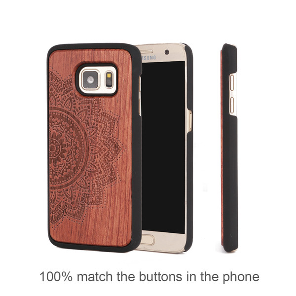 U&I Novel Fashioned Hard PC Back Cover Case Wood Cell Phone Case For Samsung S7 S7 Edge