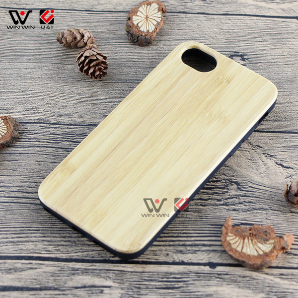 OEM New Products Blank Wood Maple Cherry Rosewood Bamboo Walnut Hard PC+TPU Mobile Phone Case For iPhone 8 High Quality Low Price