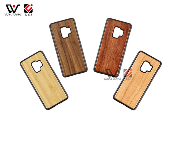 U&I Genuine Whole Colored Phone Case For Galaxy S9 Anti-knock Dustproof Cover For Galaxy S9 Natural Wood PC Cover