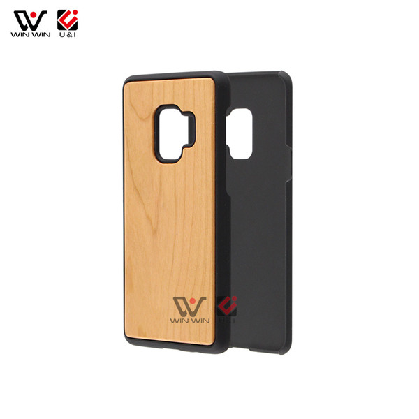 Blank cherry wood case for Samsung Galaxy s9 s9plus plus wooden pc design custom logo photo oem sublimation DIY Apple back cover factory