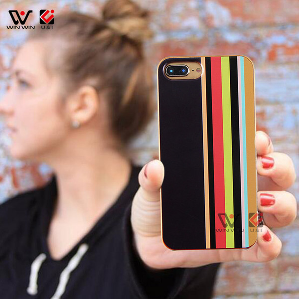 Bright color print wood cell phone cases for iPhone x 6 6s 7 8 6plus 7plus 8plus plus popular new mobile phone accessories