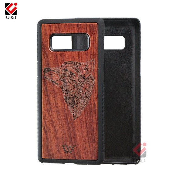 Animal design tpu rubber side case for samsung galaxy note 8 note8 , soft edge hard plastic back cover for galaxy note 8 series