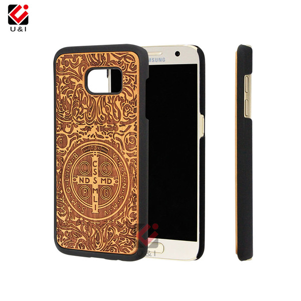 Cross constantine design wood PC cell phone cases for Samsung Galaxy s7 s7edge edge s9 s9plus plus plus hard plastic cellphone back cover