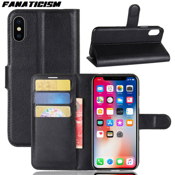 Fanaticism Luxury Leather Case For Samsung iphone XR X XS Max 5s SE 6s 7 8 Plus Wallet Flip Cover With Card Holder