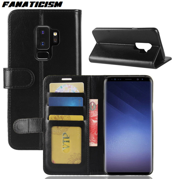 Fanaticism High Quality Leather Flip Wallet Case For Samsung S10 S10e S9 S8 A6 A8 A9 J4 J6 Plus Note 9 8 Cover