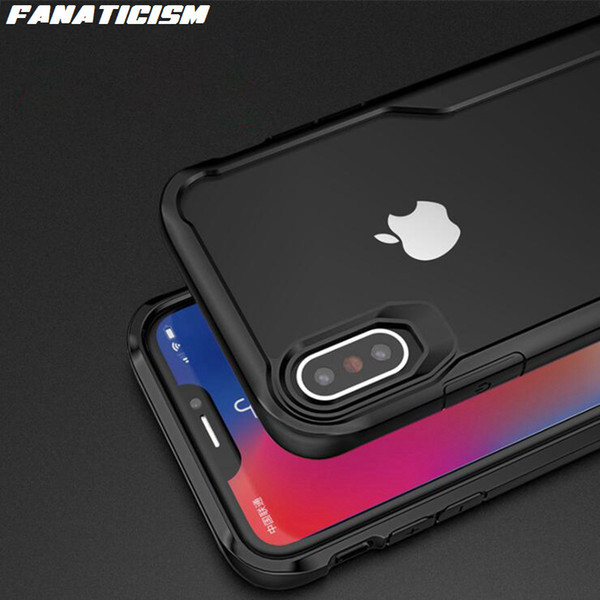 Fanaticism Case For iphone X XR XS Max 6s 7 8 Plus Soft Silicone Frame Bumper Glossy Hard PC Plastic Acrylic Clear Cover