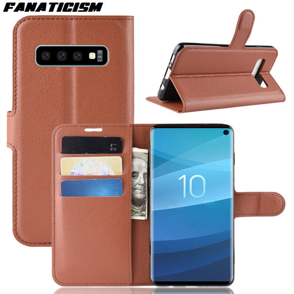 Fanaticism Leather Stand Wallet Flip Phone Cases For Samsung S10 S10e S9 S8 S7 S6 Edge Plus Galaxy Note A/J Series Cover