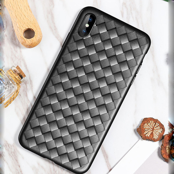 Rock For Iphone XS Max Case Woven Soft TPU Shockproof Back Cover Phone Cases for Iphone XS XR