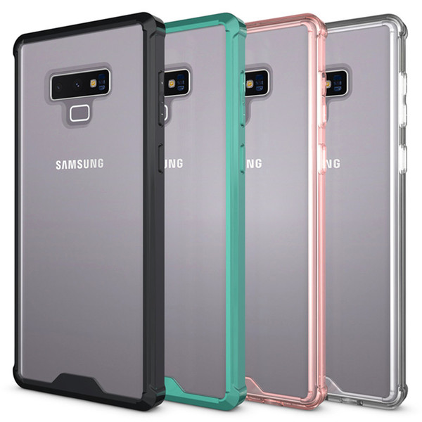 For Samsung Note 9 Case Clear Soft TPU Hard PC Back Cover Phone Case for Samsung Galaxy Note 9