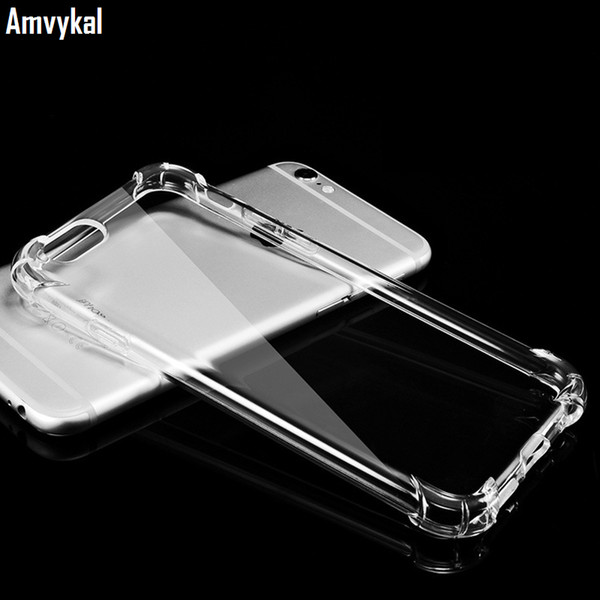 Amvykal For Samsung Galaxy S8 S9 Plus Note 8 9 Case Soft TPU GEL Anti-knock Phone Cases Thicken Silicone Cover