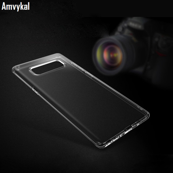 For Samsung Galaxy S9 S8 Plus S7 Edge Note 8 Case Arc edge 1.2MM Soft Silicon GEL TPU Transparent Clear Cover