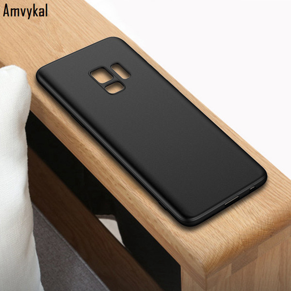 Amvykal For Samsung S8 S9 S10 Plus Note 8 9 1.2 mm Thicken Soft TPU Silicone Cover Anti-knock Anti-fingerprint Matte Case