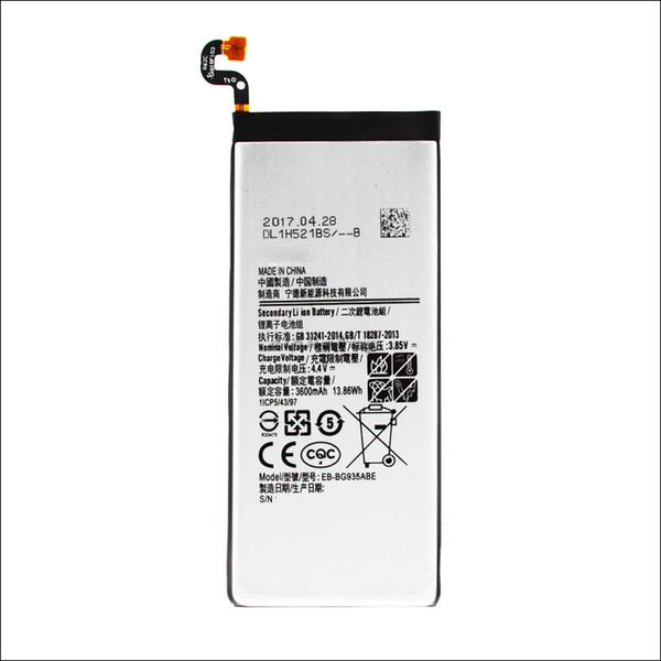 100% NEW Replacement Battery For Samsung Galaxy S7 Edge EB-BG935ABE G935 3600mAh factory wholesale akku 100 pcs free shipping