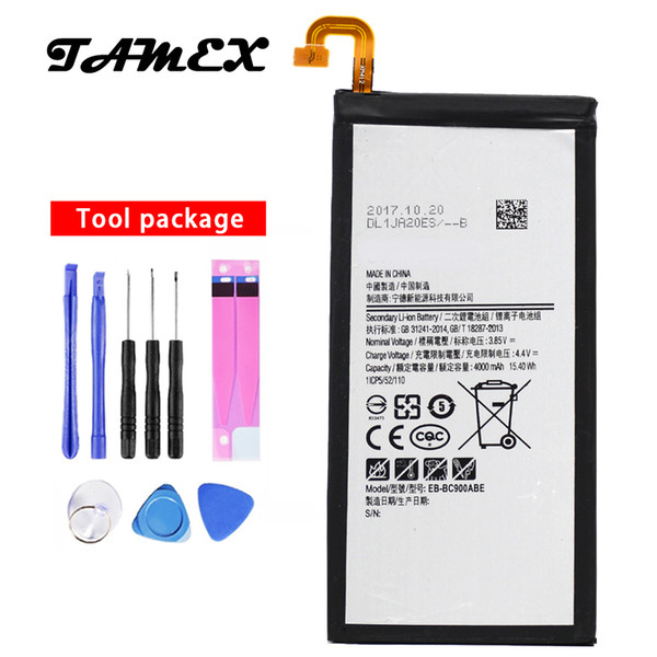 Top Quality Replacement Battery EB-BC900ABE For Samsung Galaxy C9 Pro SM-C9000 C9008 C900F C900Y 4000mAh Batteria + Free Tools