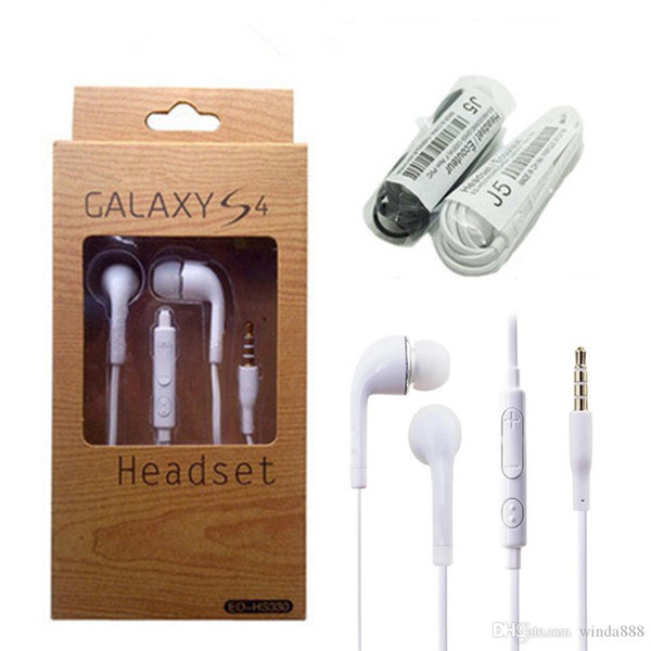 Music Dj Headphones Headset 3.5mm In-ear Headphones with a mic for Samsung Galaxy S4 S5 S6 without logo