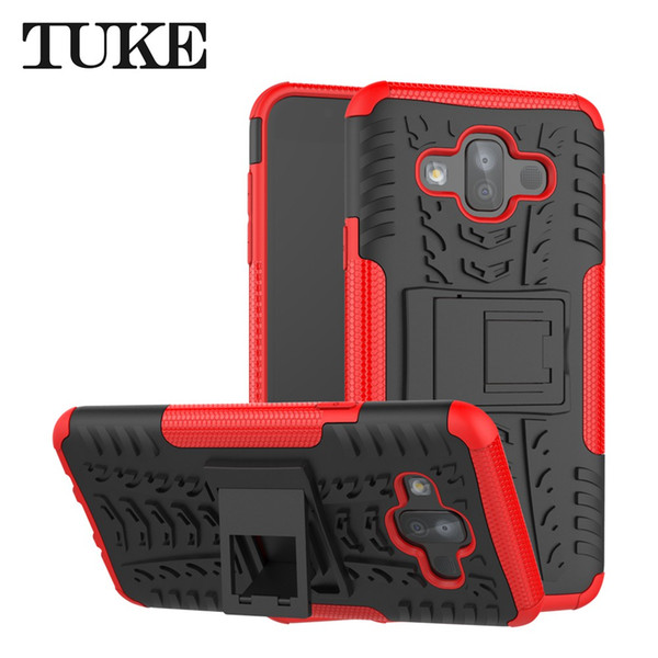 For Samsung Galaxy J7 2018(J720)/J7 duo Case, Shockproof Protection Heavy Duty Combo Dual Layer Protective Case with Kickstand