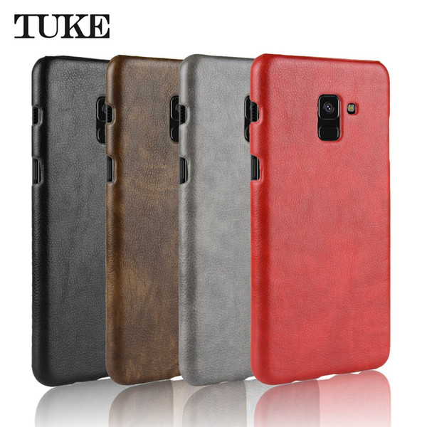 For Samsung Galaxy A8 2018 Case Galaxy A8 2018 A530F Luxury Leather Hard PC Phone Back Cover Case For Samsung A5 2018 A530 Cover