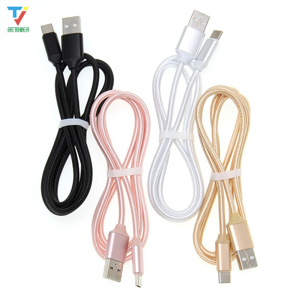 300pcs New Shell Braided Data Line charger 0.25m 1m For Android pin5 type-c Fast Charger USB-C Cord Micro USB Type C Cable For Phone Cable