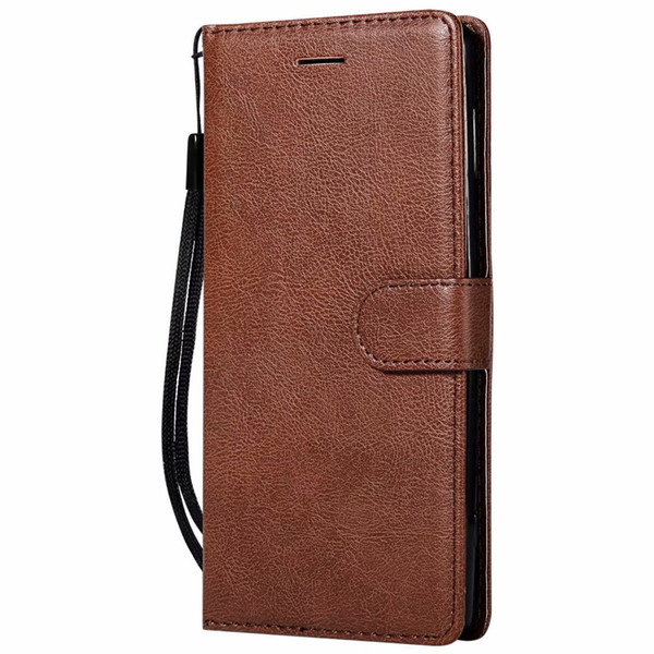 Wallet Case For Sony Xperia XZ2 Flip Cover Pure Color PU Leather Mobile Phone Bags Coque Fundas For Sony XZ2