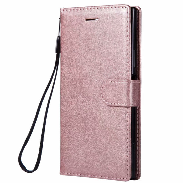 Wallet Case For Sony Xperia XZ1 Flip Cover Pure Color PU Leather Mobile Phone Bags Coque Fundas For Sony XZ1