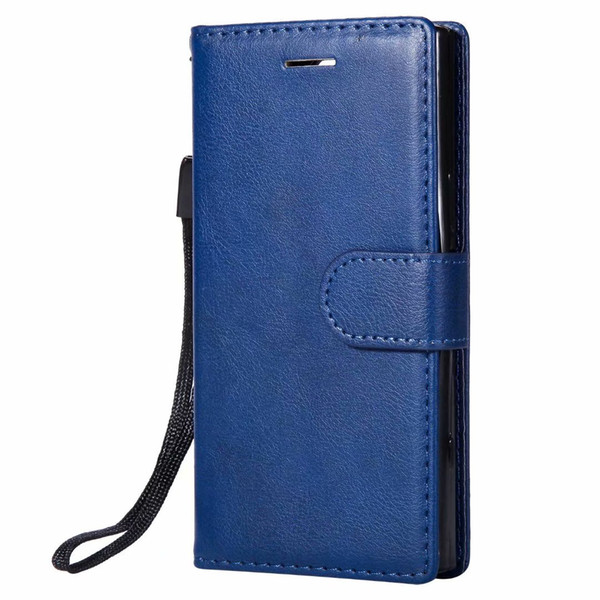 Wallet Case For Sony Xperia XZ1 Compact Flip Cover Pure Color PU Leather Mobile Phone Bags Coque Fundas For Sony XZ1 Mini