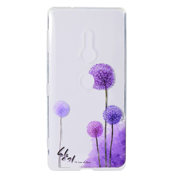 Transparent Soft TPU For Sony XZ2/XZ2 Compact Case Colour decoration Tower bike Butterfly Girl Design Mobile Phone Cases Cover