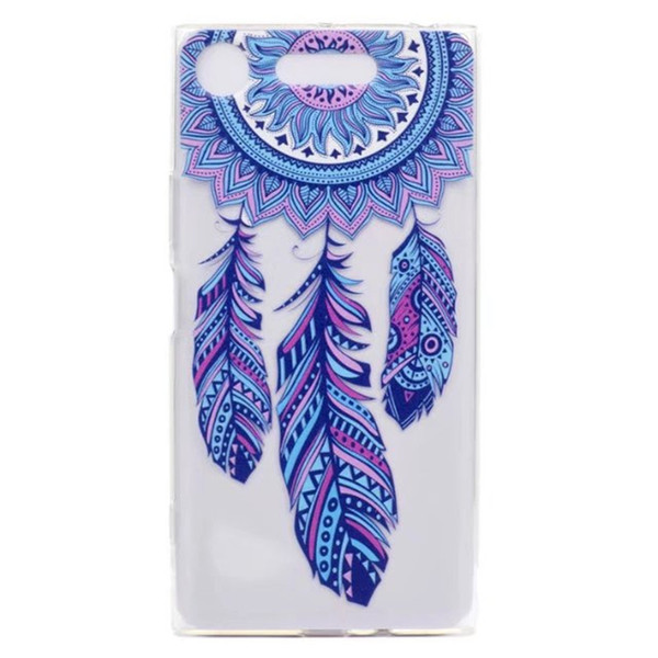 Transparent TPU Cover For Sony Xperia XZ1 Case Colour decoration Tower bike Butterfly Girl Design Phone Cases For Sony Xperia XZ1 Compact