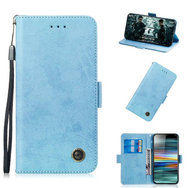 Flip Stand Case For Sony Xperia 10 Cover Wallet Retro PU Leather design Mobile Phone Bags With Card slot function