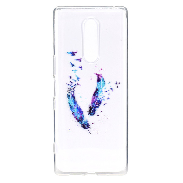 Transparent Soft TPU For Sony Xperia XZ4 Case Cover Colour decoration Tower bike Butterfly Girl Design Mobile Phone Cases