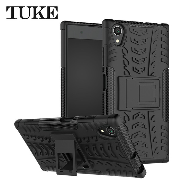 Cover For Sony Xperia XA1 Plus G3412 G3421 G3423 G3416 Case TPU & PC Silicone Dual Armor Back Cover With Stand Holder