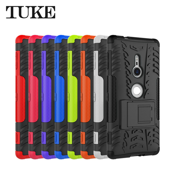 Case For Sony Xperia XZ2 Case Hard TPU+PC Armor With Stand Silicone Hybrid Protective Back Cover Case For Sony XZ2 Full Cover