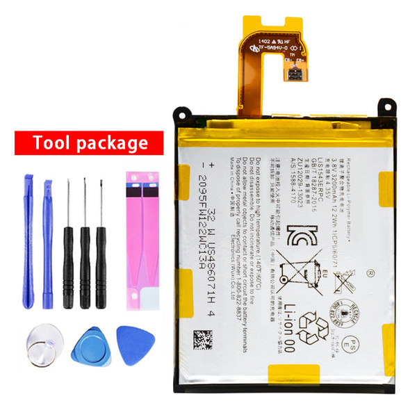 LIS1543ERPC High Capacity Battery For Sony Xperia Z2 L50w L50U L50T Sirius SO-03 D6503 D6502 Phone 3200mAh batteria + Free shipping