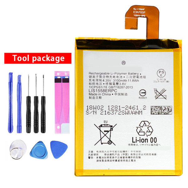 LIS1558ERPC High Capacity New Replacement Battery For Sony Xperia Z3 battery L55U D6653 D6603 D6633 D5803 D5833 D6616 D6708 L55T 3100mAh