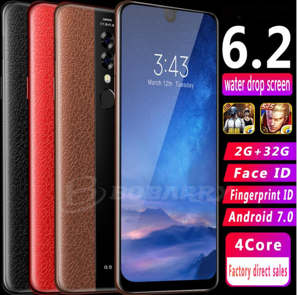 Goophone Mate23 smart phone 6.2 inch water drop screen face fingerprint one machine mobile phone X138