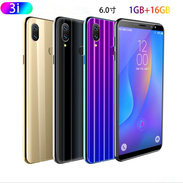 Goophone 3I 6.0Inch Big Screen With Touch ID 1GB RAM 16GB ROM 3G Show 4G LTE Unlocked Smart Mobile Phone X144