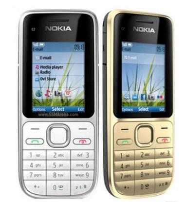 Refurbished Original Nokia C2-01 Unlocked Cell Phone 2.0inch Screen 3.2MP Camera Bar 2G GSM 3G WCDMA