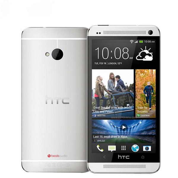Unlocked Original HTC ONE M7 Mobile Phone 2GB 32GB 4.7inch Screen Android 5.0 Quad Core Touchscreen HTC M7 NFC Sensor Smartphon