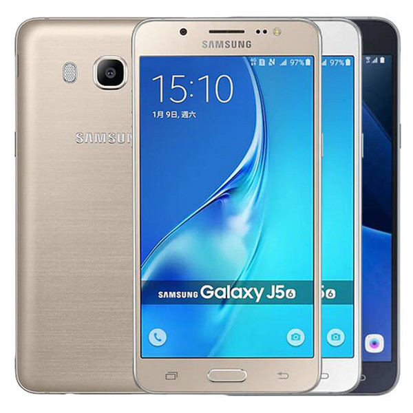 Refurbished Original Samsung Galaxy J5 2016 J510F Single SIM 5.2 inch Quad Core 2GB RAM 16GB ROM 13MP 4G LTE Smart Cell Phone Free DHL 1pcs