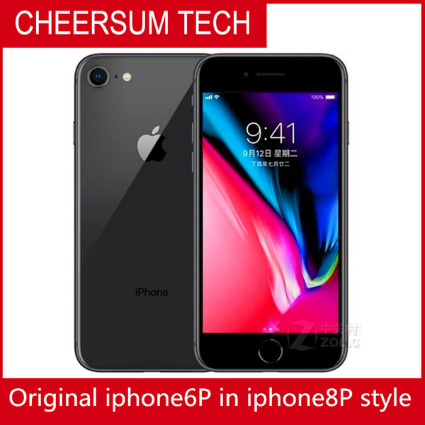 hot 2018 unlocked iphone 6 in 8 style Mobilephone 4.7 5.5 inch 16GB 64GB iphone 6 refurbished in iphone 8 housing Cellphone With fingerprint